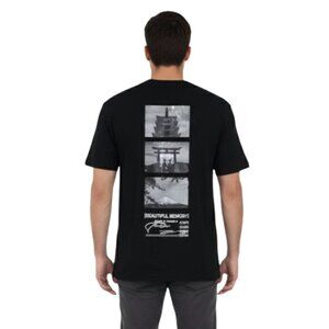 Streetwear Aesthetic! Men's XL Shein Black Tokyo Japan Graphic Tee Slogan Back